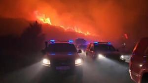 El fuego en Orés (Zaragoza) sigue activo y alcanza las 12.000 hectáreas afectadas