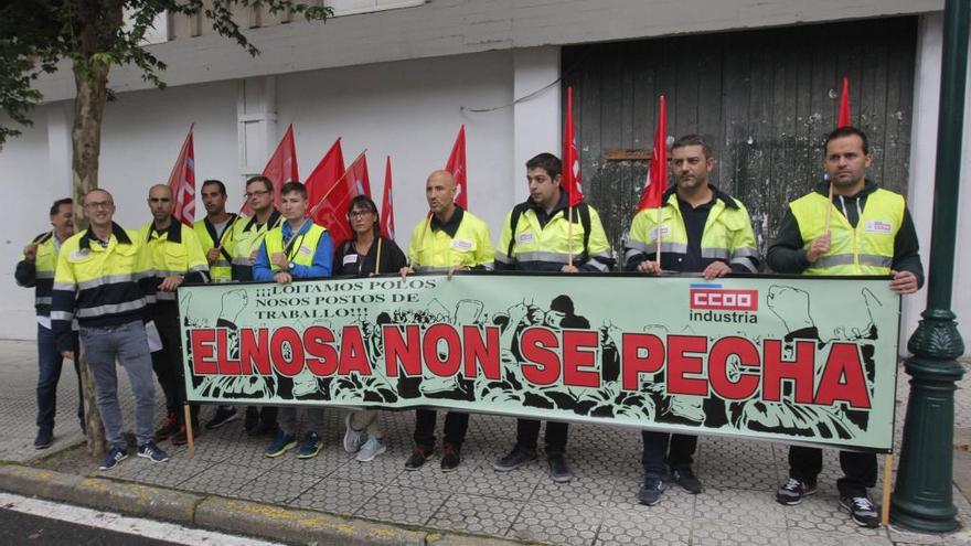 Protesta de trabajadores de Elnosa