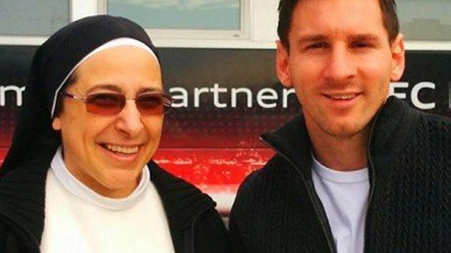 Sor Lucía amb Leo Messi en una campanya solidària anterior