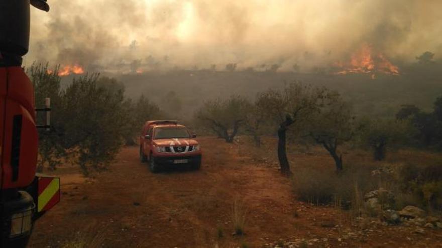 Evacúan a 2.500 personas por un incendio descontrolado en Valencia