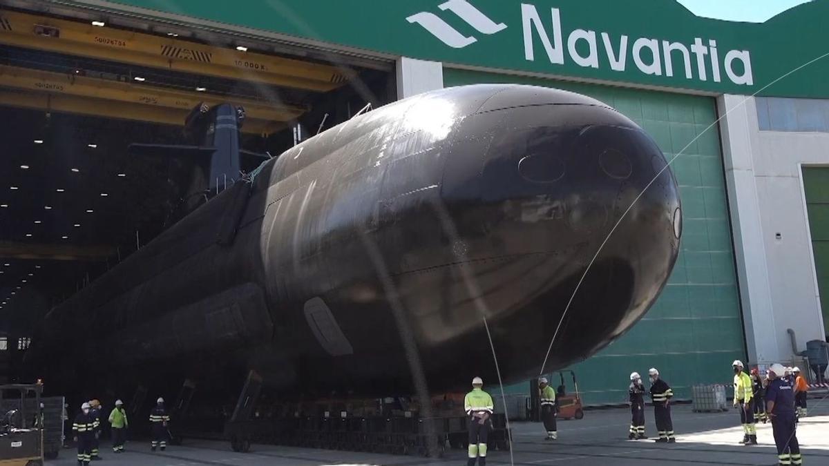 Un submarino S-80 en las instalaciones de Navantia en Cartagena | UPCT