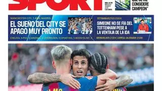 Esta es la portada de SPORT, hoy miércoles 18 de marzo del 2026