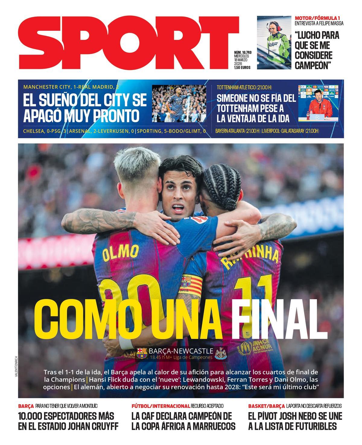 Esta es la portada de hoy