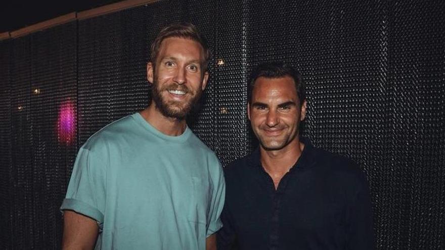 Roger Federer disfruta de la noche de Ibiza con Calvin Harris