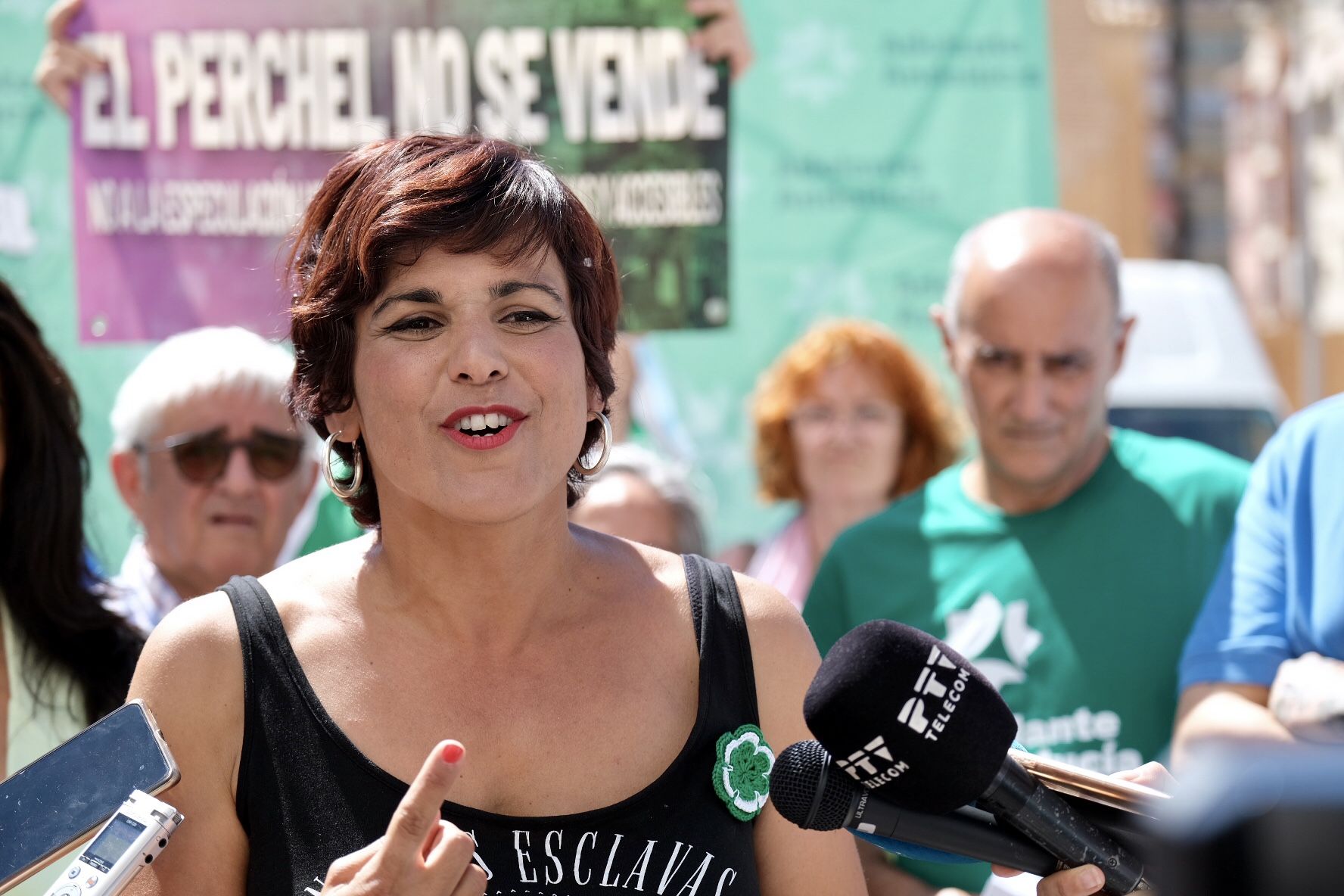 Mitin de la candidata de Adelante Andalucía, Teresa Rodríguez, en Málaga.