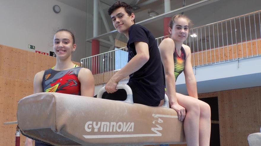 Carla Font, Fidel Serra i Mar Palliso es formen amb cura acadèmicament i com a gimnastes d´elit al Bages