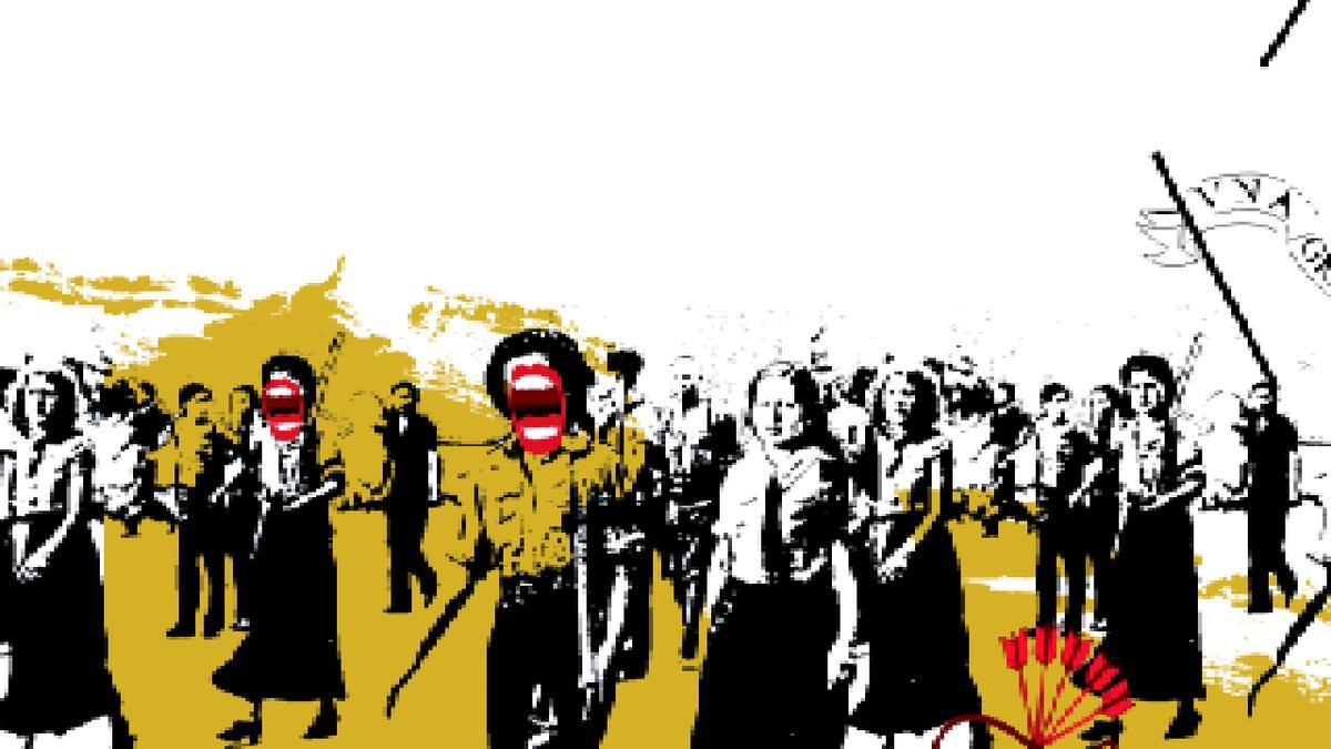 Ilustración sobre el movimiento feminista.