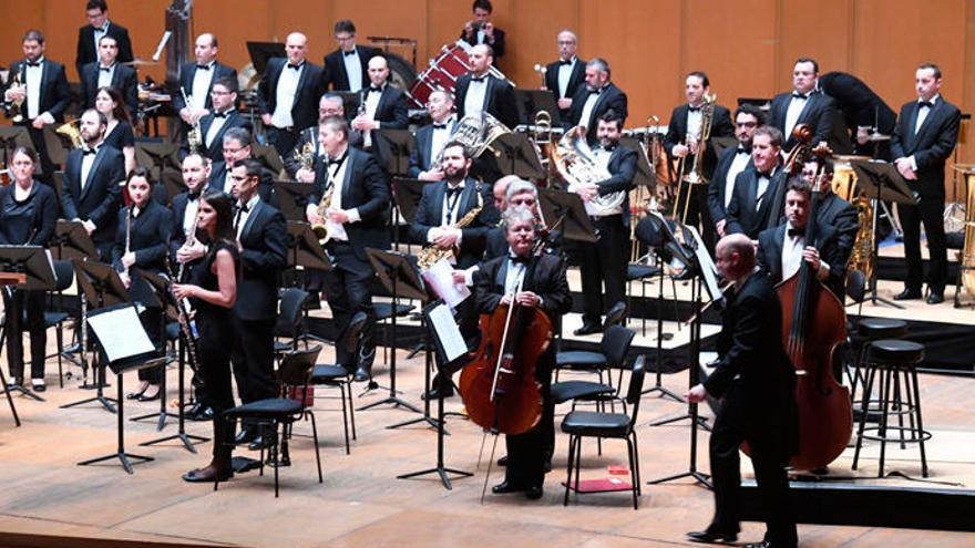 La Banda Municipal, en el Palacio de la Ópera.