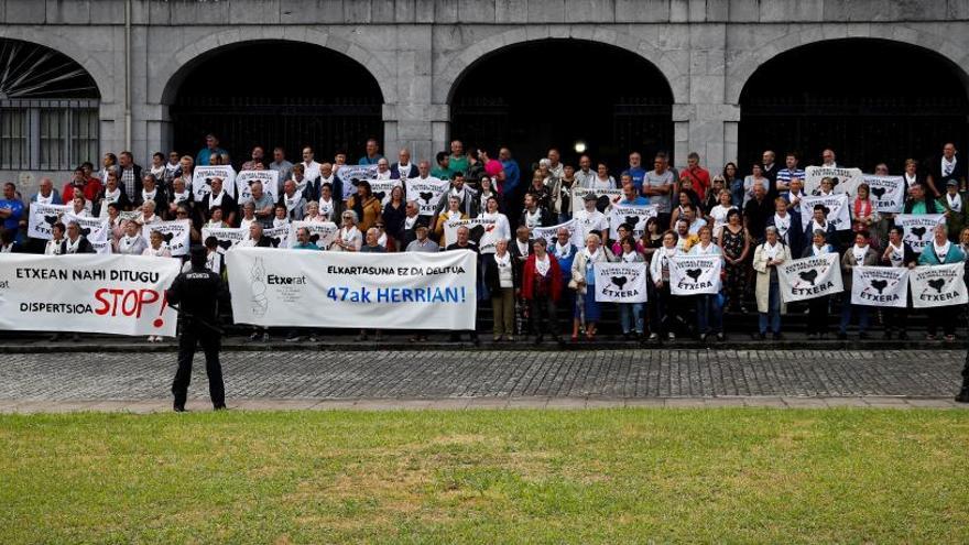 Una protesta de familiares de presos de ETA.