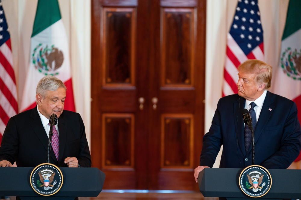 Reunión entre Trump y López Obrador.