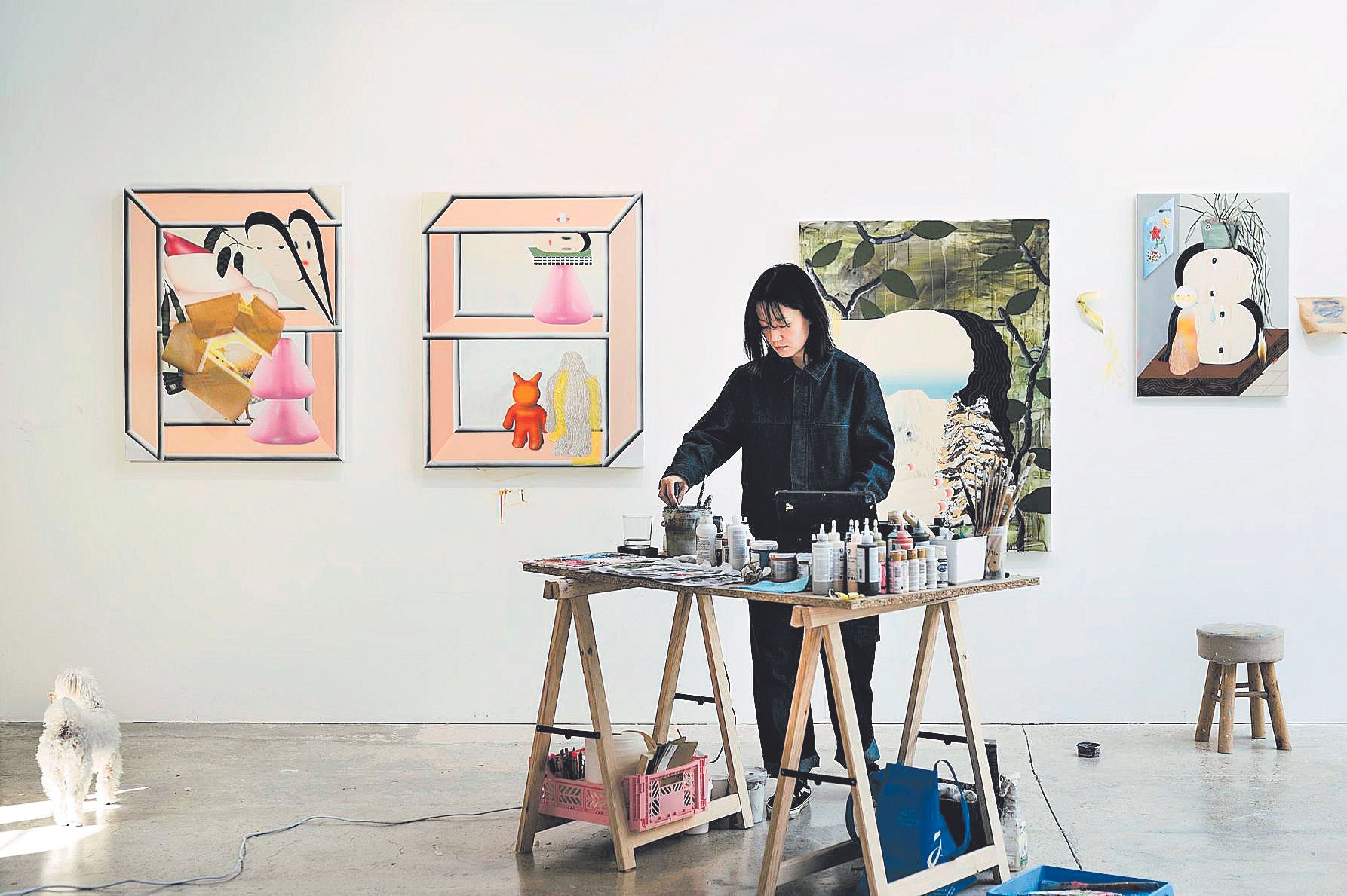 La artista surcoreana Miju Lee estuvo el pasado mes en la residencia de La Bibi Gallery, en Establiments.