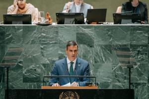 Sánchez señala en su discurso en la ONU que la democracia libra una batalla por su supervivencia y se enfrenta a gente sin escrúpulos