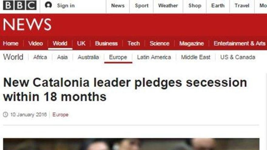 Portal de la cadena britànica BBC