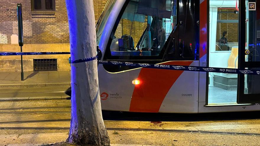 Cortada la línea del tranvía de Zaragoza por un grave incidente