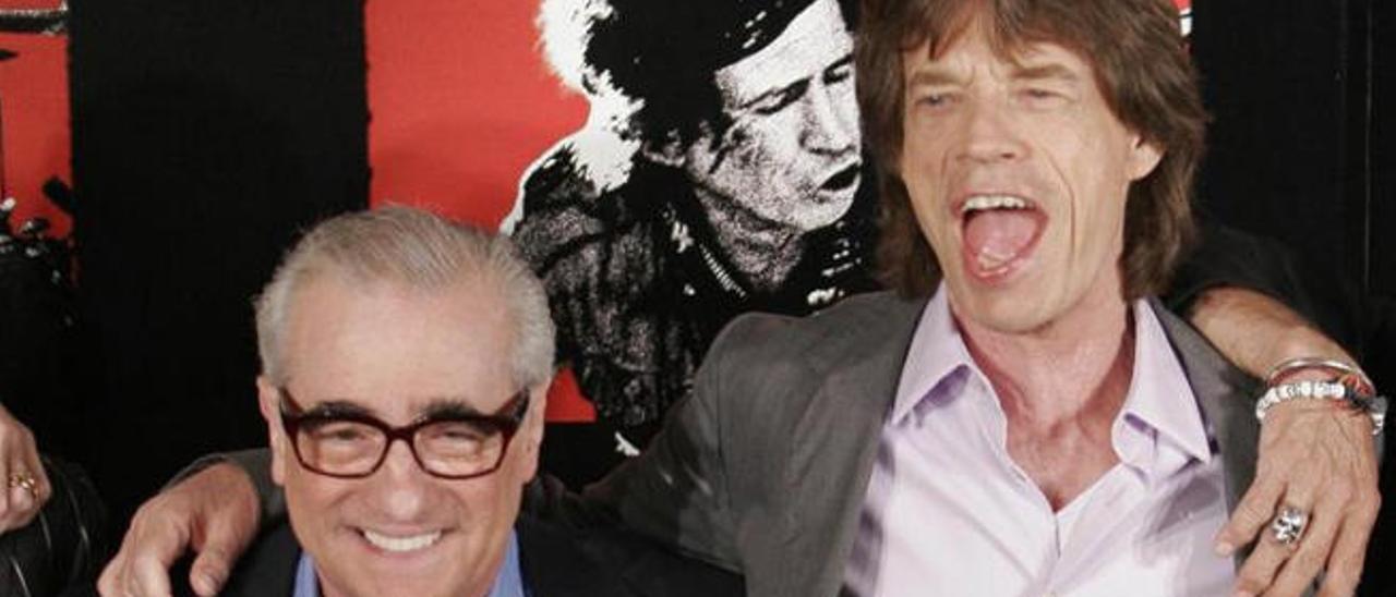 Scorsese y Jagger, en la presentación de &#039;Vinyl&#039;.