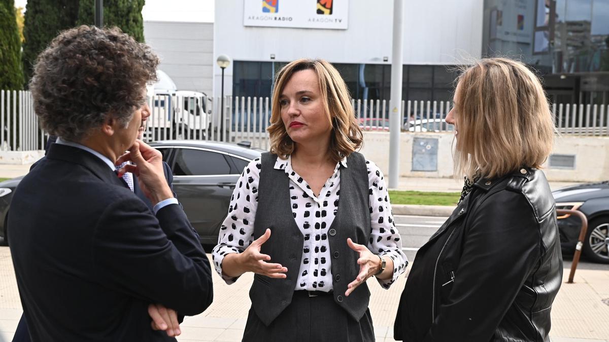 La ministra de Educación y líder del PSOE Aragón, Pilar Alegría, este viernes en Zaragoza.