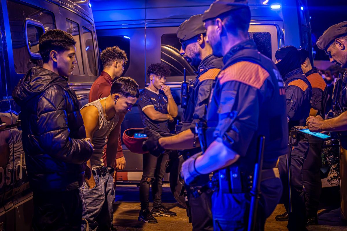 El dispositivo de seguridad durante la noche de fiestas de La Mercè.