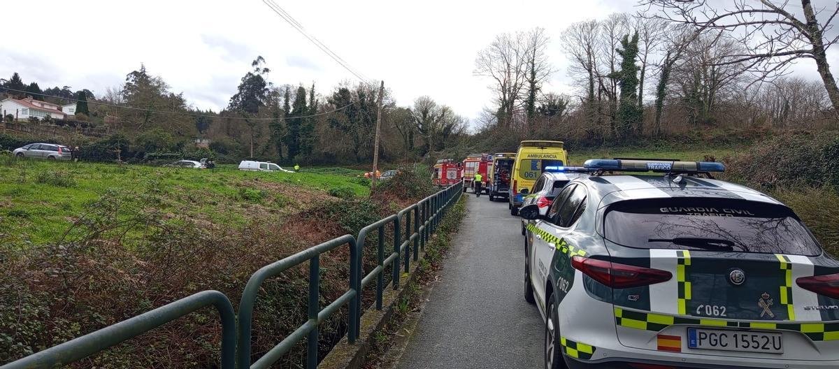 Imagen del operativo de rescate al joven atropellado en Lubre
