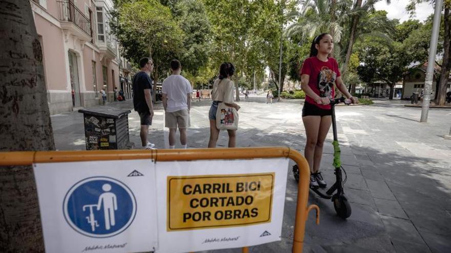 Desaparece definitivamente el carril bici de plaza España de Palma a la espera de una alternativa