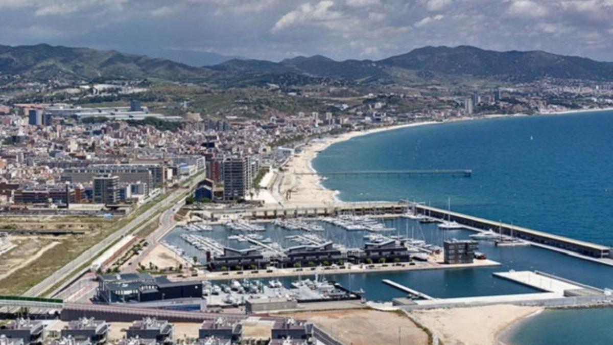 Vista panorámica de la ciudad de Badalona.