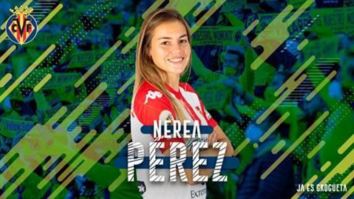 Montaje realizado por el Villarreal para anunciar el fichaje de Nerea Pérez