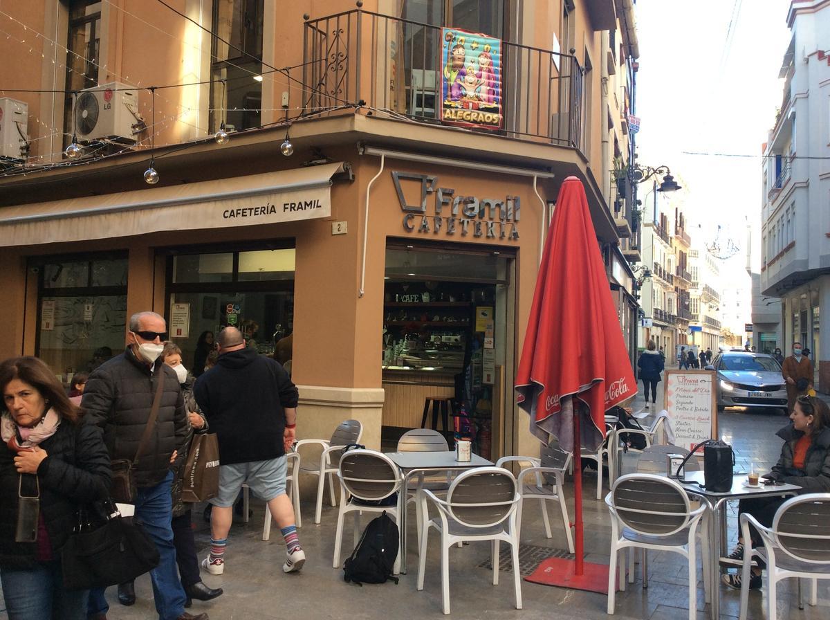 Cafetería Framil, en la calle Cisneros