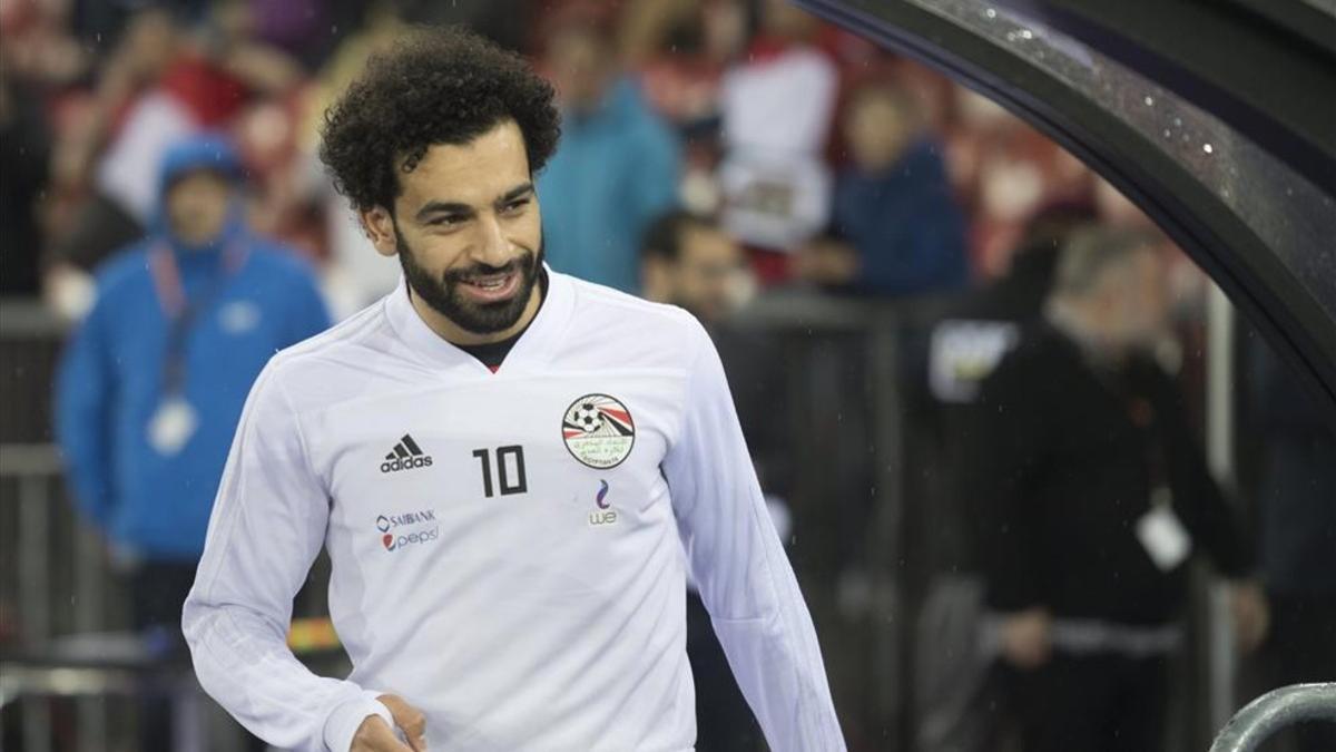 Mohamed Salah con su selección