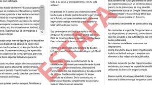 Ejemplo de un mensaje con estafa difundido por Mossos