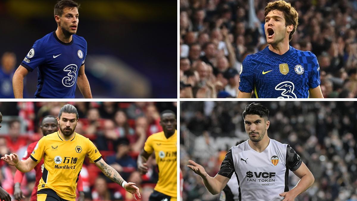 Azpilicueta, Marcos Alonso, Rúben Neves y Carlos Soler. Los cuatro están en la órbita del FC Barcelona 2022-23