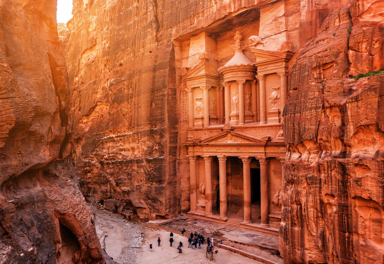 Imagen de Al Khazneh (El Tesoro) en Petra.