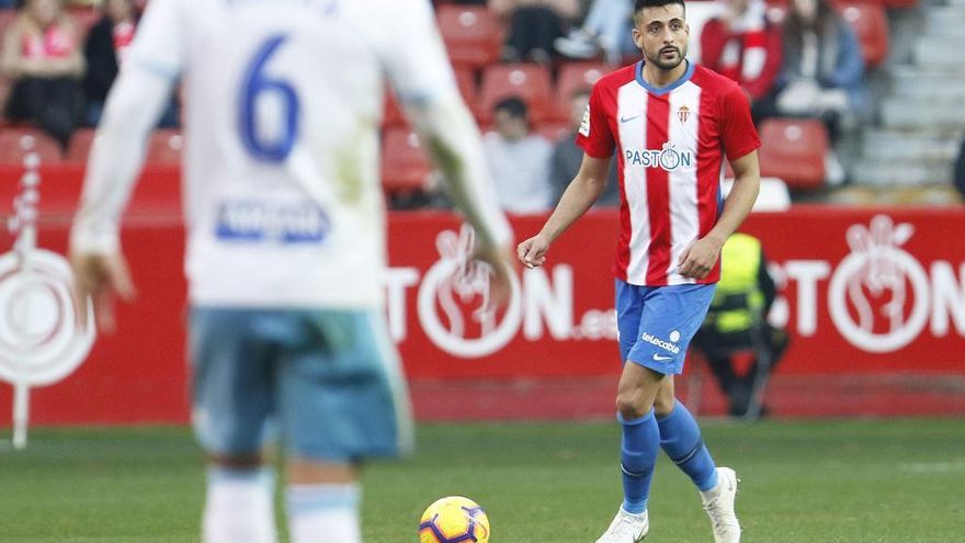 Álex Pérez, en el partido ante el Zaragoza.