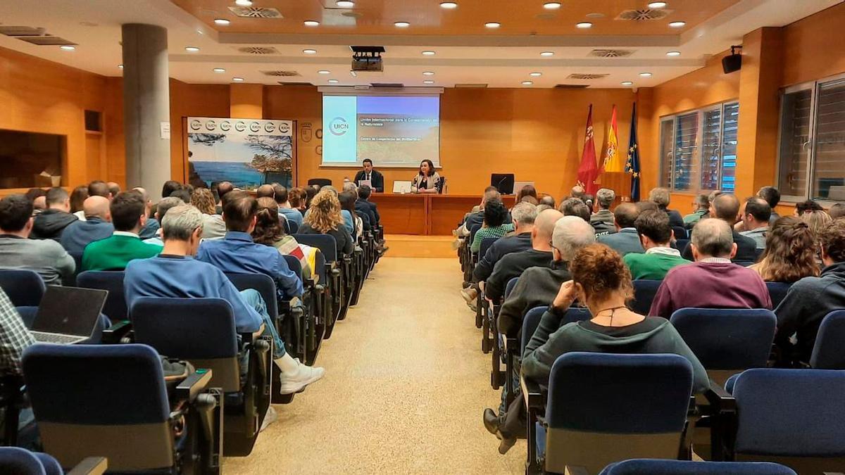 La secretaria autonómica de Energía, Sostenibilidad y Acción Climática, María Cruz Ferreira, en el encuentro de la UICN celebrado en la Región de Murcia.