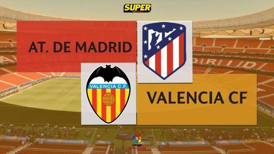 Atlético de Madrid-Valencia, en directo