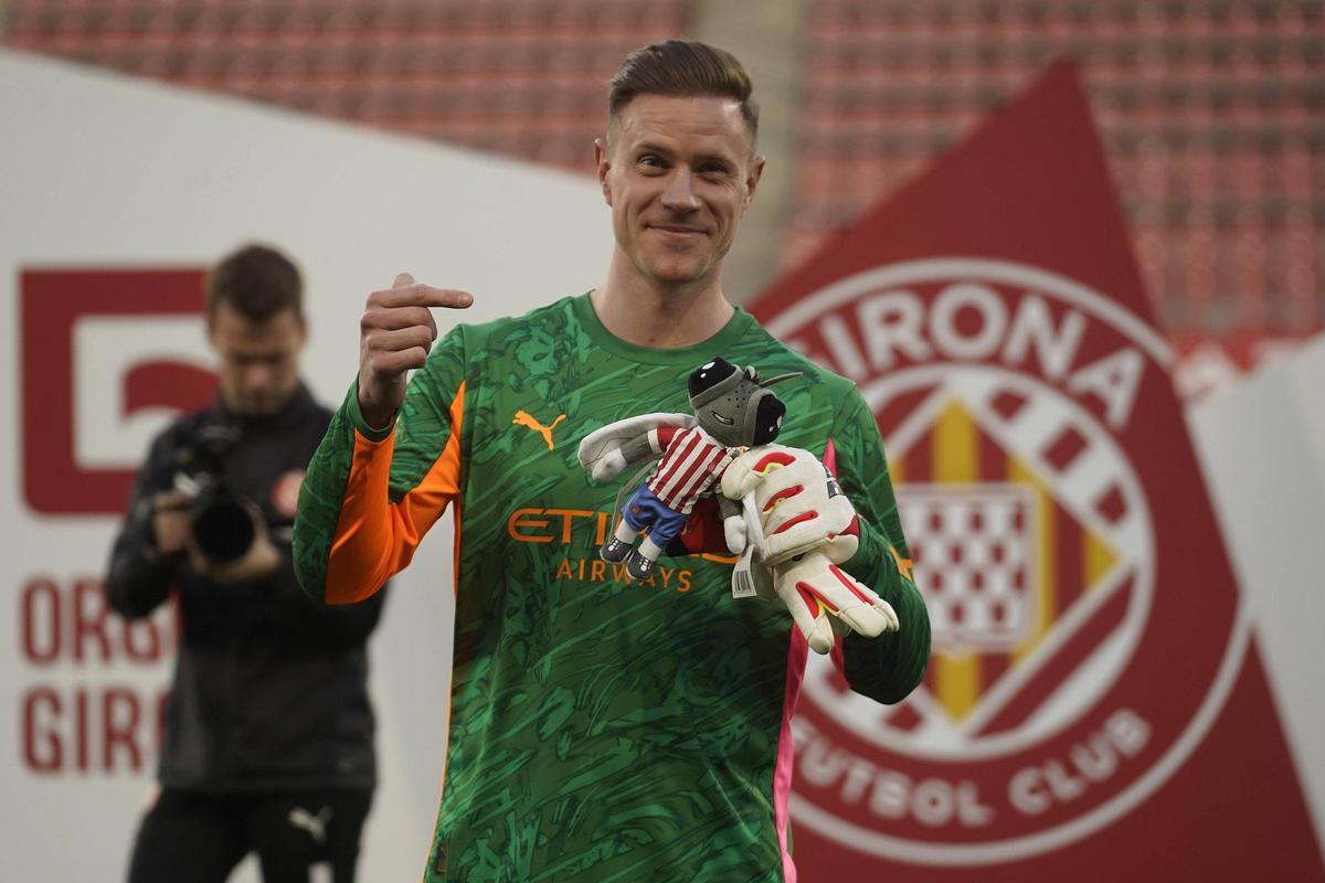 Ter Stegen, el dia de la seva presentació.