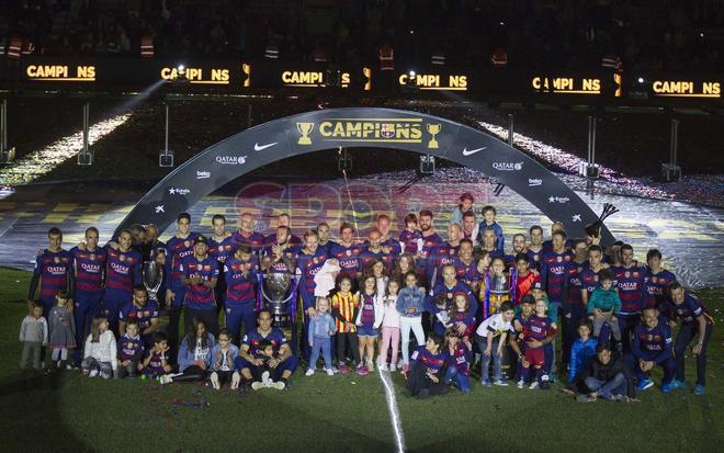 La fiesta del Doblete en el Camp Nou