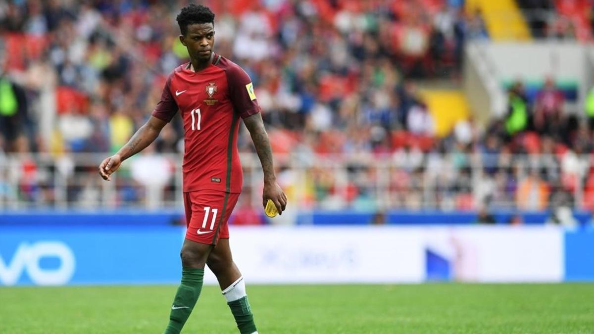 Semedo, durante un partido con Portugal contra México en la Copa Confederaciones celebrada en Rusia.