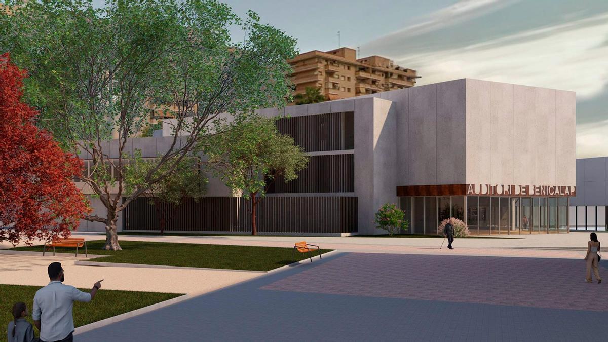 Imagen simulada de cómo será el futuro auditorio de Benicalap
