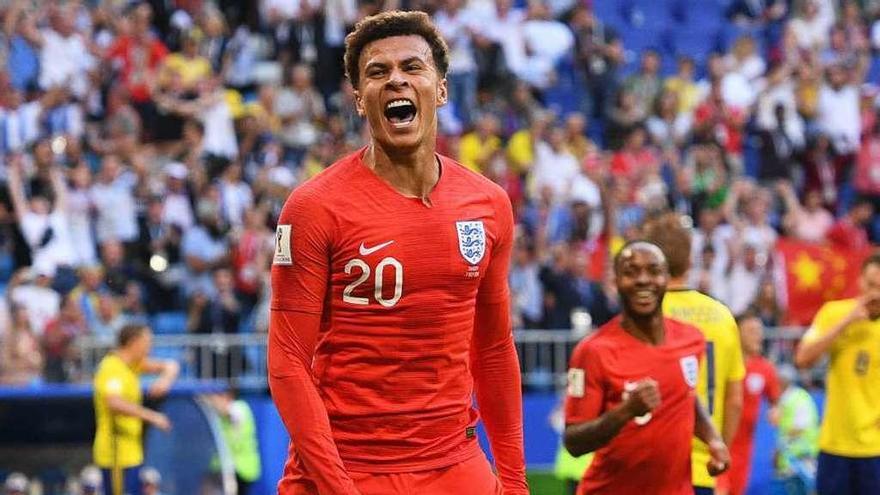 Alli, tras marcar el segundo gol de Inglaterra. // Reuters