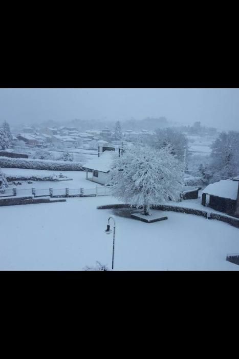 La nieve cubre de blanco la provincia de Pontevedr