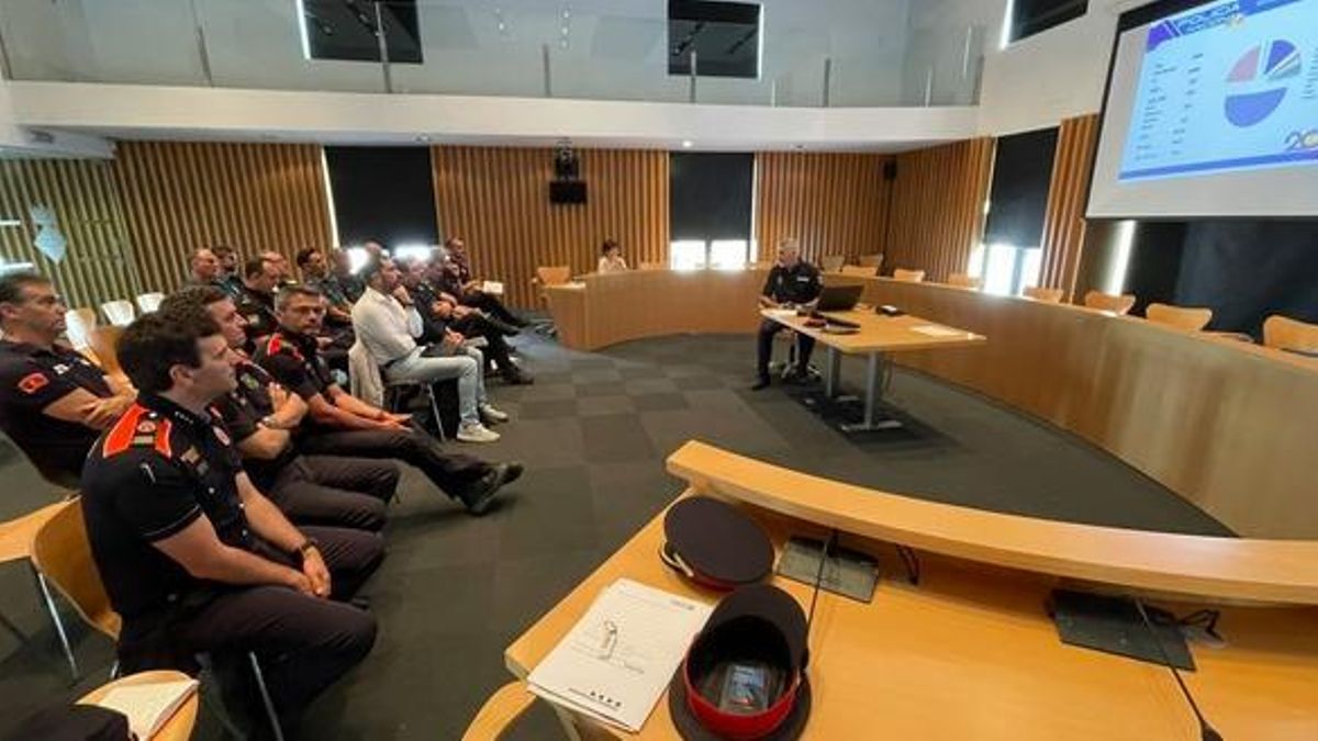 Un dels moments de la Junta Local de Seguretat.