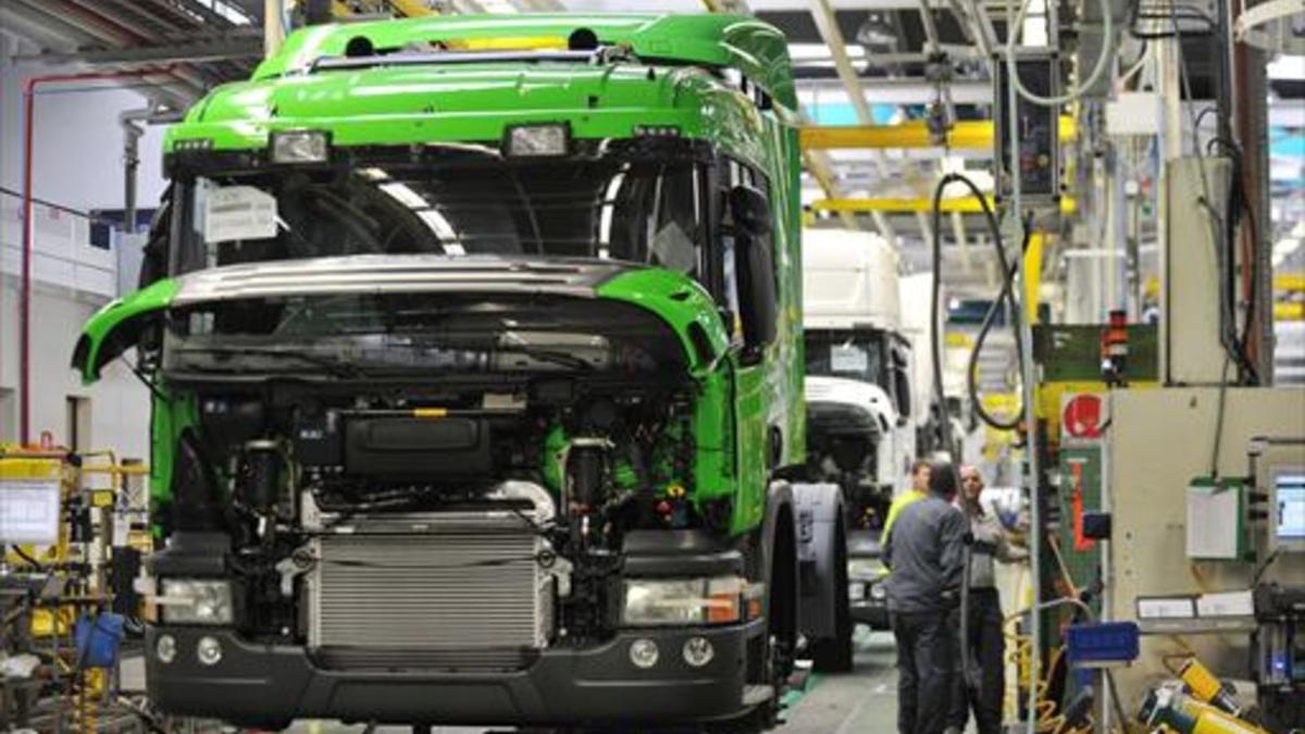 Planta de fabricación de camiones de Scania en Angers (Francia).