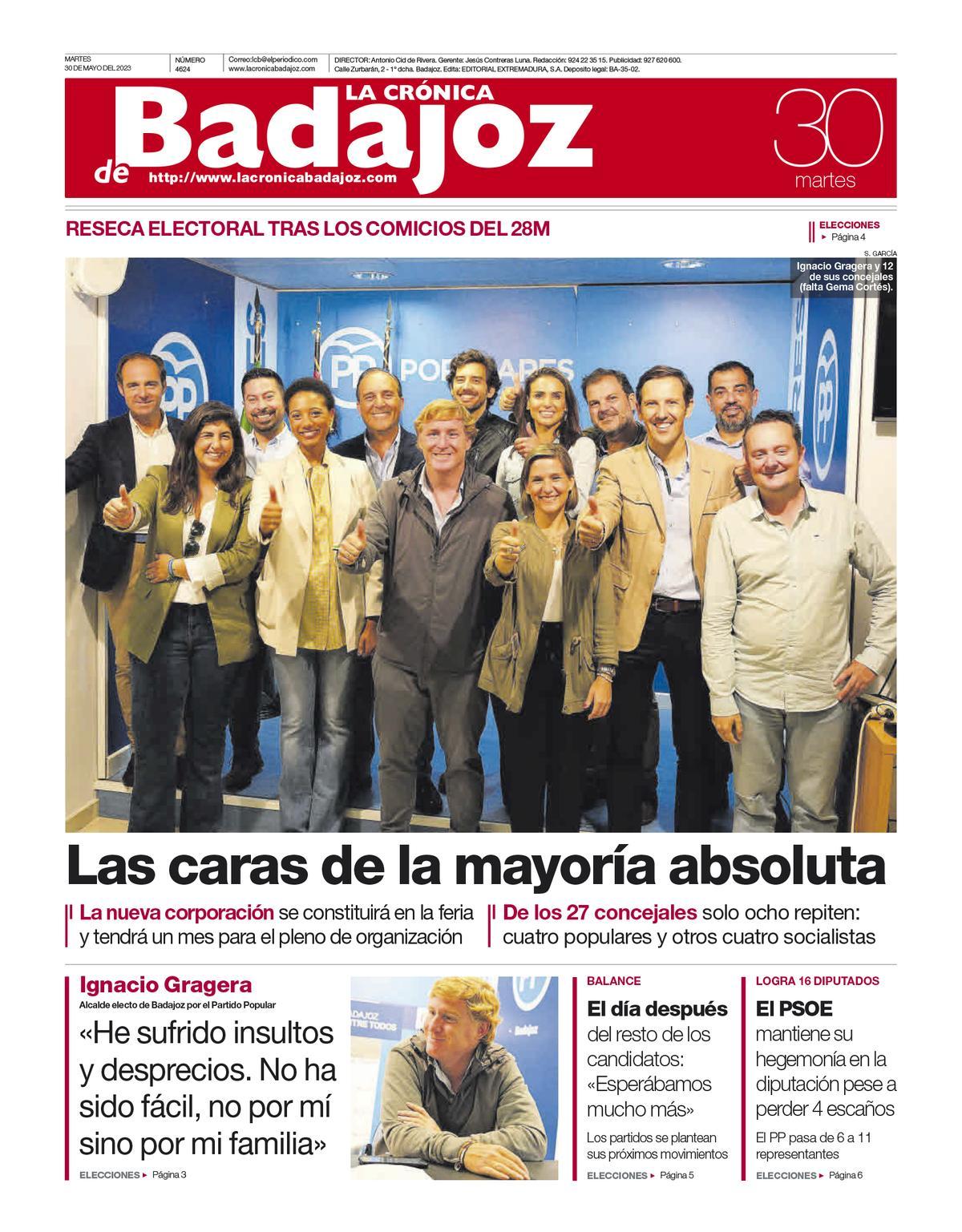 Consulta la portada correspondiente al día 30 de mayo de 2023