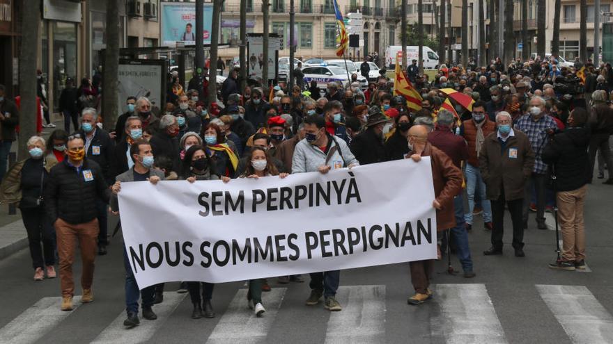 La manifestació ahir a la tarda