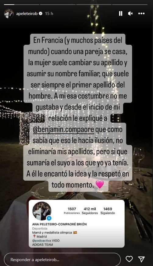Ana Peleteiro habla sobre su cambio de apellido