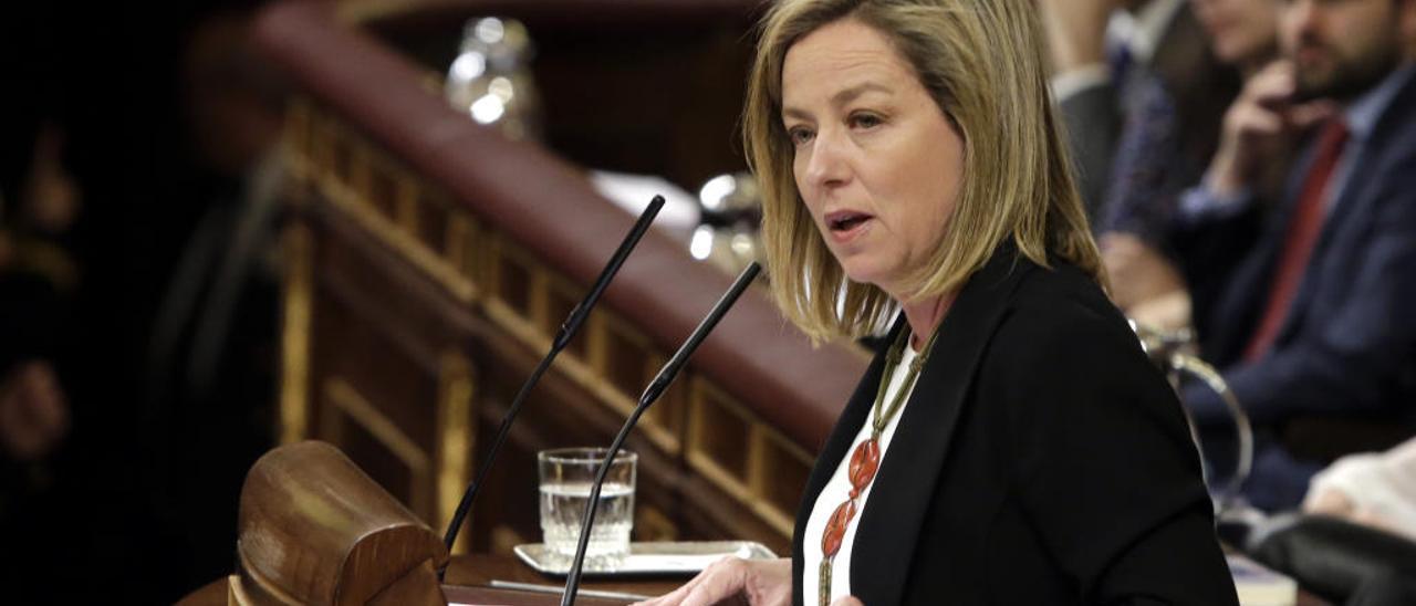 Ana Ormas en la tribuna del Congreso de los Diputados.