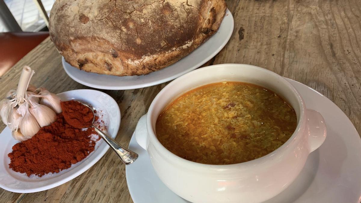 La sopa castellana del restaurante Ponzano.