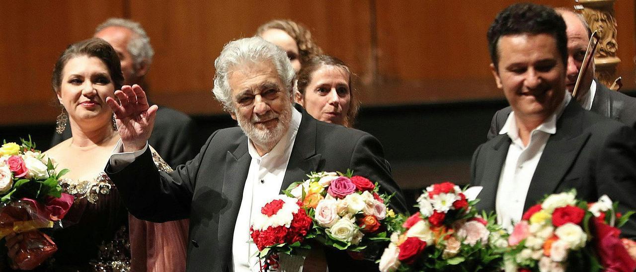 Plácido Domingo, en Salzburgo, al finalizar su actuación en agosto de 2019.