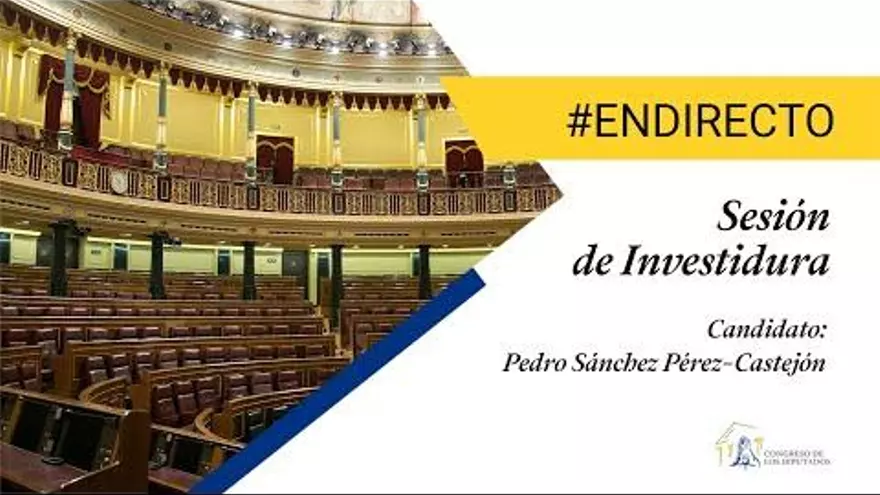 Sessió de tarda del ple d'investidura de Pedro Sánchez
