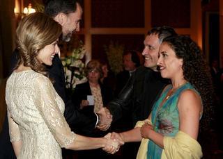 Los príncipes de Asturias se reúnen con el presidente de la Autoridad Palestina en Ramala