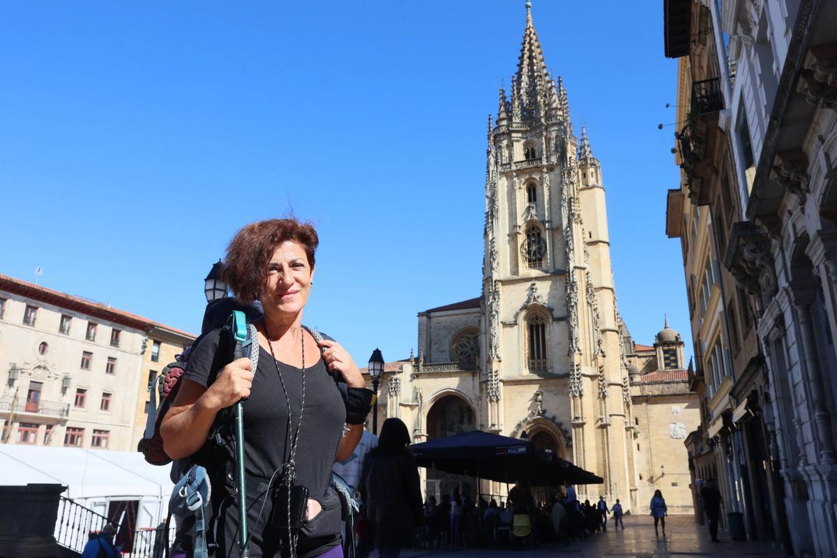 La peregrina Rosa Martín.
